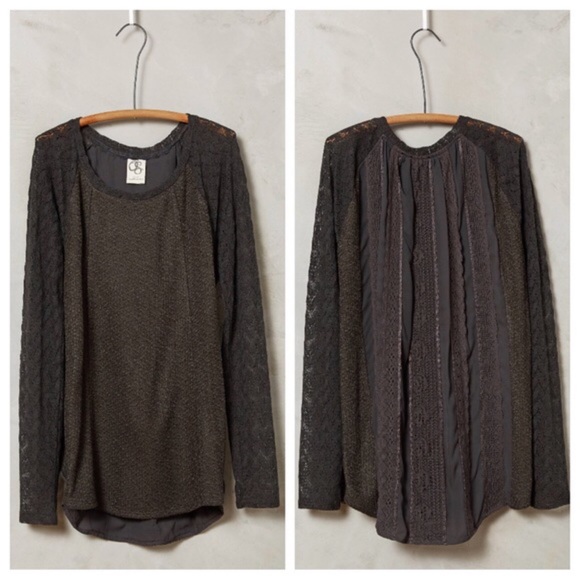 NWOT Feathered Lace Pullover Anthropologie - Picture 2 of 3